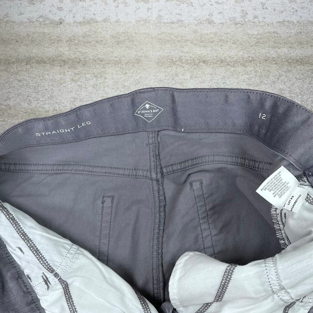 Vintage Y2K St Johns Bay Corduroy Pants 34x30 Regular Straight Leg Light Grey - Picture 4 of 4